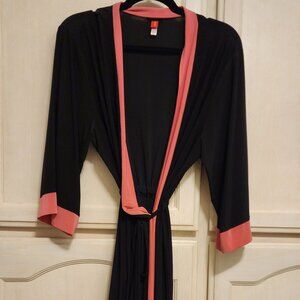 Josie NATORI‎ | Black and Pink | Poly/Spandex Robe / Coverup